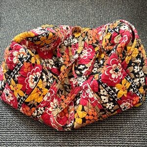 Vera Bradley Large Red and Yellow Floral Duffel Bag